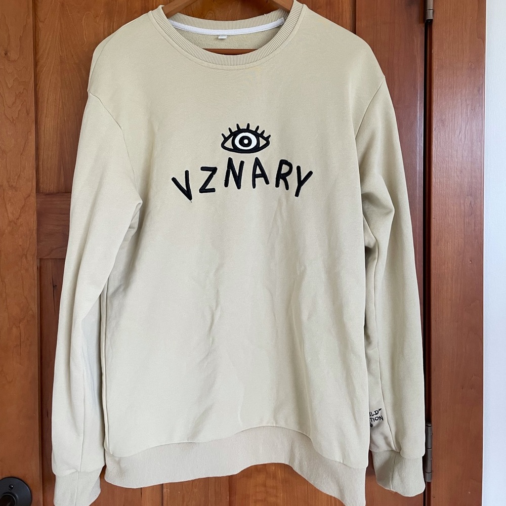 Lightly worn beigeish yellow crew neck